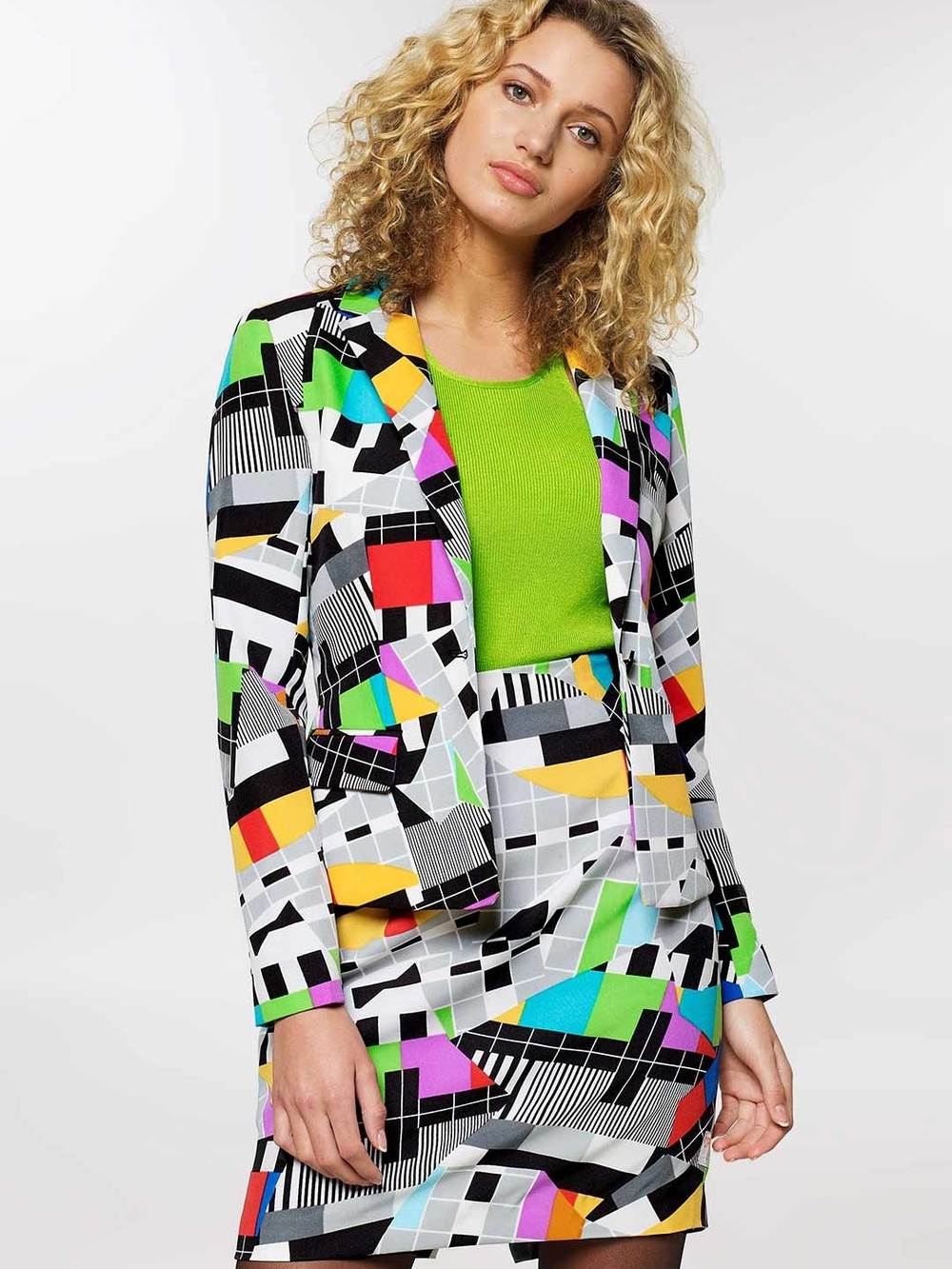 NWT Miss Testival Opposuits women's retro tv blazer skirt set costume